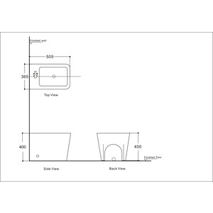 Биде Aquanet Tavr 2.0 B1 напольное (243551)