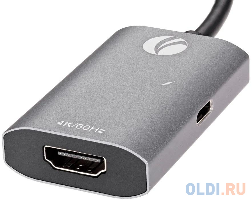 Aдаптер USB 3.1 Type-Cm --> HDMI A(f) , 4K@60Hz, PD charging, Alum Shell, VCOM <CU452A> в Москвe