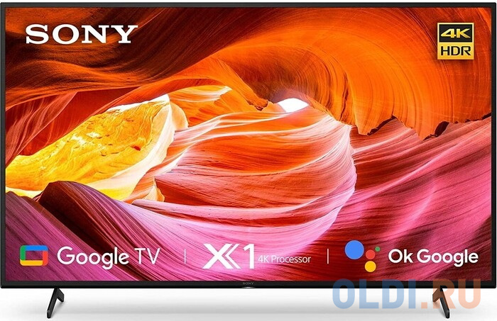 Телевизор 55&quot; SONY KD-55X75K черный 3840x2160 60 Гц Smart TV Wi-Fi 3 х HDMI 2 х USB RJ-45 Bluetooth