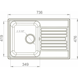 Кухонная мойка и смеситель GranFest Quarz GF-Z78, Lemark Comfort LM3070C с сифоном, черная