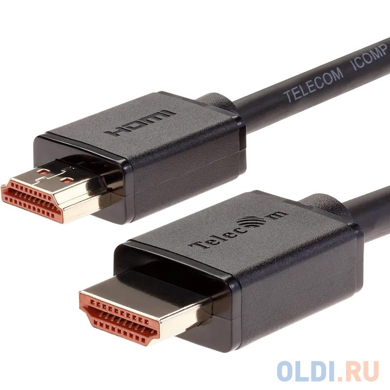 Кабель HDMI-19M --- HDMI-19M ver 2.0+3D/Ethernet ,2m, 2 фильтраTelecom <TCG215F-2M>