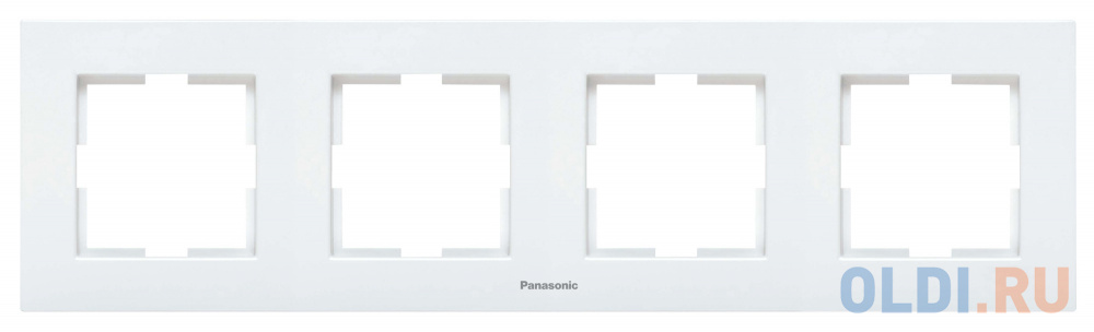Рамка Panasonic Karre Plus WKTF08042WH-RU 4x горизонтальный монтаж пластик белый (упак.:1шт)