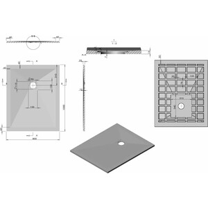 Душевой поддон Vincea VST-4SR 100х80 с сифоном, белый матовый (VST-4SR8010W, Vsph-D132)