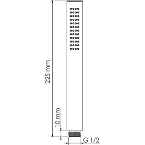 Ручной душ Wasserkraft 1-функциональная, хром (A137) в Москвe