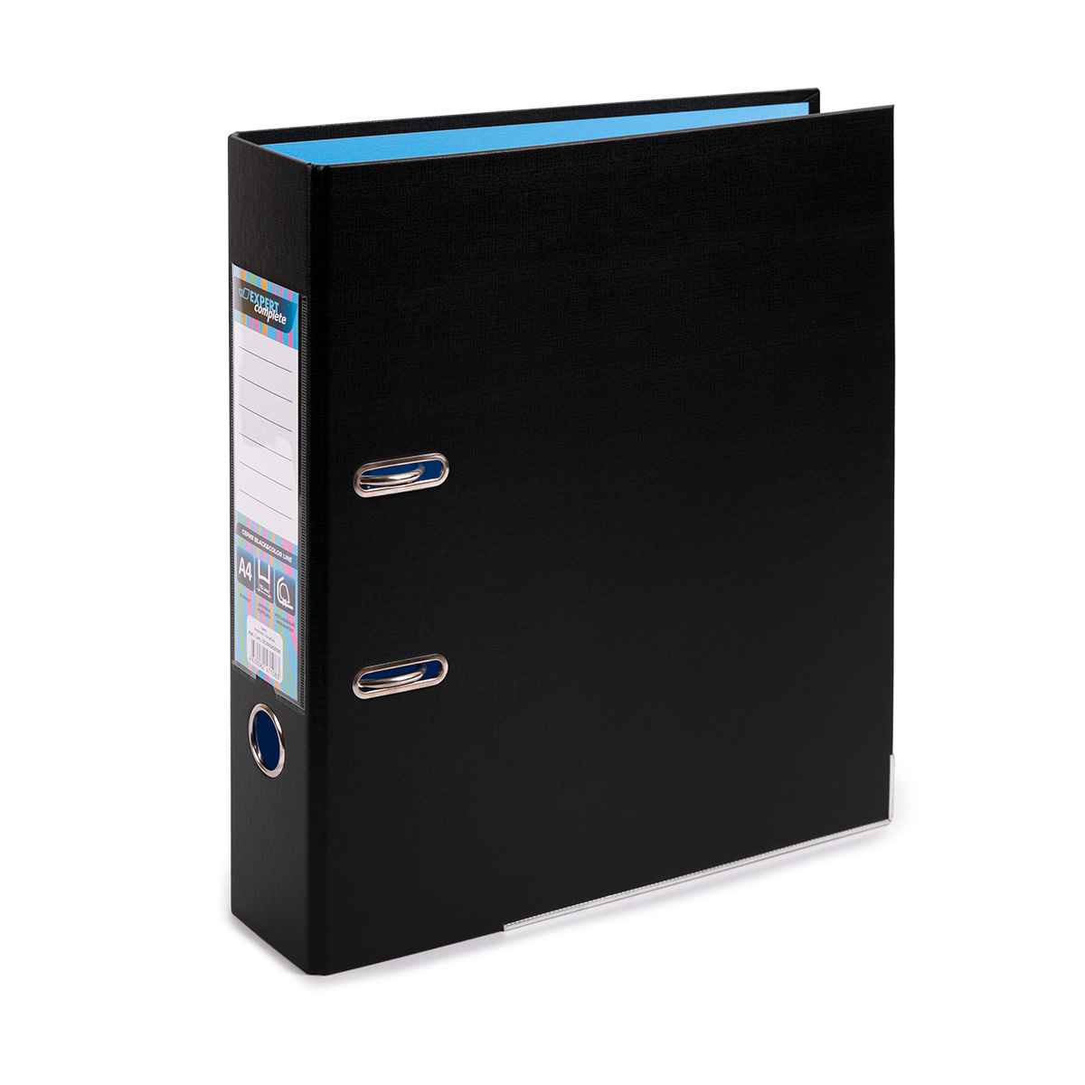 Папка-регистратор Expert Complete, А4, карман, картон, черный/голубой (ЕС100262108)