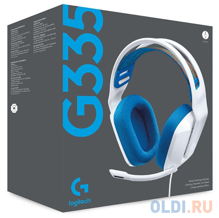 Игровая гарнитура проводная Logitech G335 Wired Gaming Headset белый 981-001018