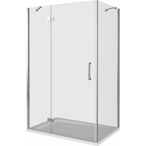 Душевой уголок Good Door Saturn WTW+SP 120x90 правый, с поддоном, прозрачный, хром в Москвe