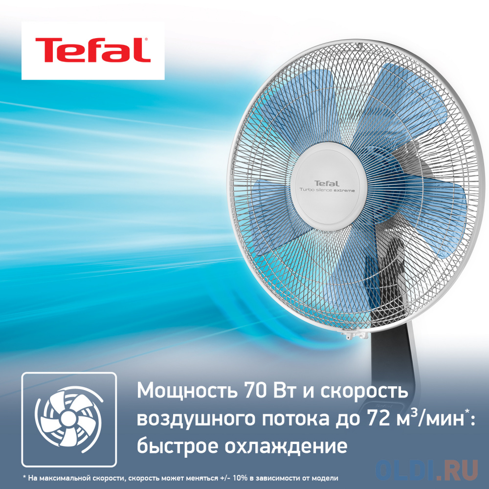 Вентилятор напольный Tefal Turbo Silence VF5640F2 70 Вт белый