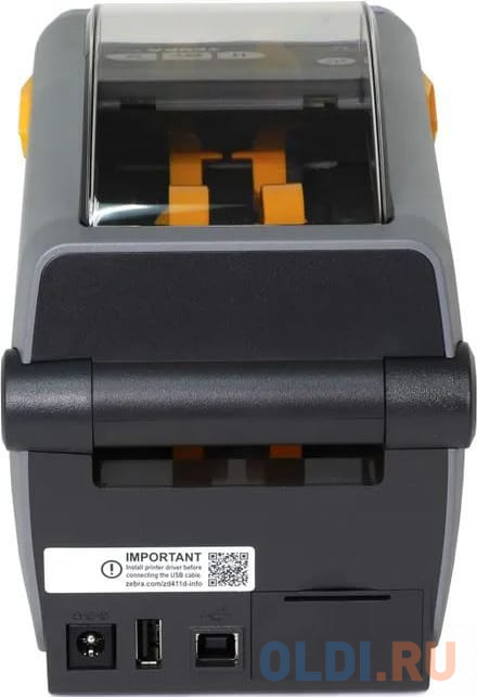 Zebra DT Printer ZD411; 203 dpi, USB, USB Host, Modular Connectivity Slot, BTLE5, EU and UK Cords, Swiss Font, EZPL в Москвe