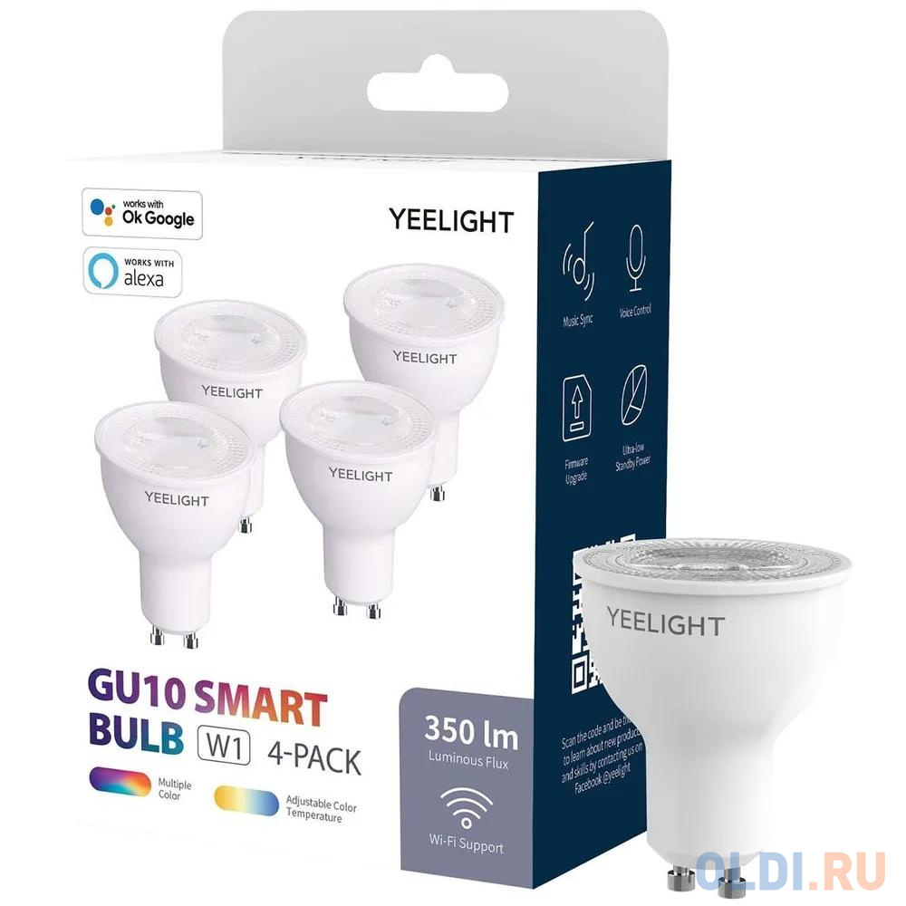 Yeelight  GU10 Smart bulb(Multicolor)(4-pack) в Москвe