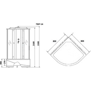 Душевая кабина Niagara NG-7507-14 80х80х215