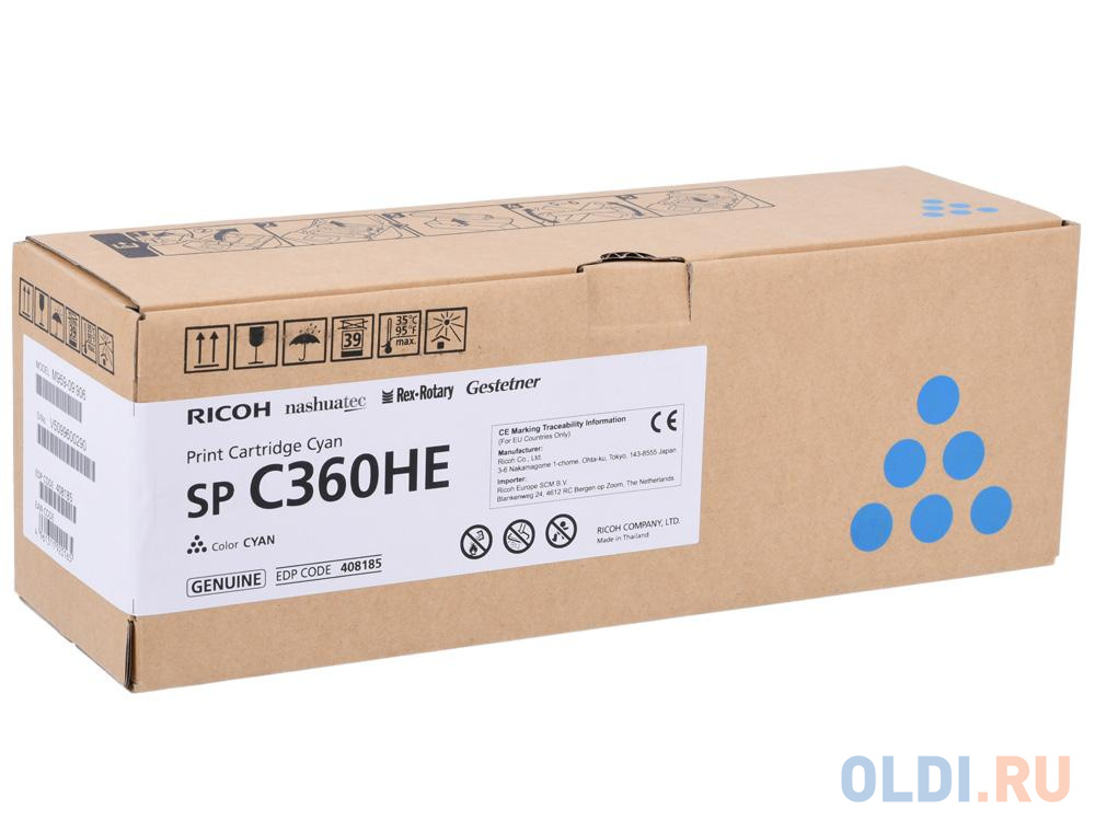 Картридж Ricoh SP C360HE 6000стр Голубой