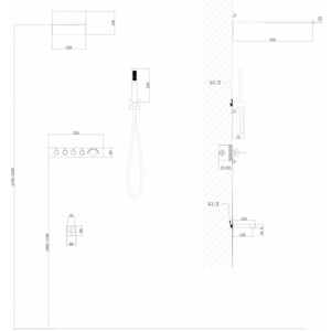 Душевая система Abber Rund с термостатом, встраиваемая, никель (AF8753NG) в Москвe