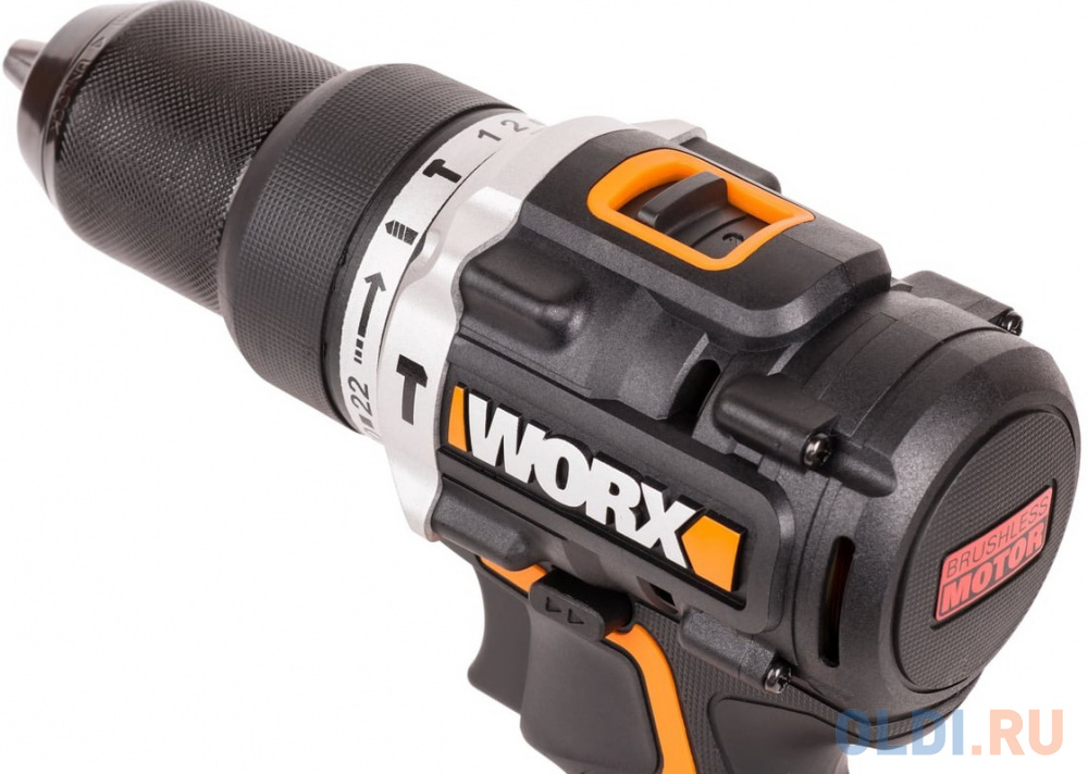 WORX Дрель-шуруповерт ударная аккумуляторная , 60Нм, 20В, бесщеточная, 4Ач x2, ЗУ 2А, кейс WX352.1 в Москвe