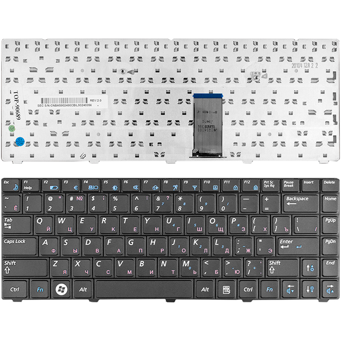 Клавиатура для ноутбука Samsung R425 R467 R465 R463 R420 R428 R429 R468 R470 Series. черный (TOP-90689)