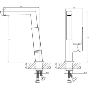 Смеситель для кухни Mixline ML20-032 хром (4610211000315)