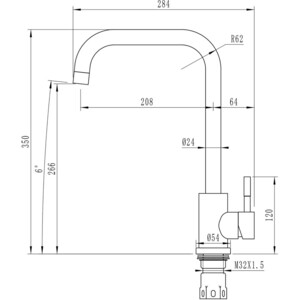 Смеситель для кухни Mixline ML-GS12 (341) молоко (4630099749601) в Москвe