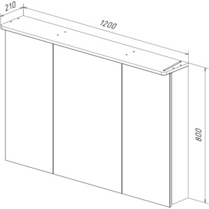 Зеркальный шкаф Lemark Zenon 120х80 с подсветкой, белый глянец (LM120ZS-Z)