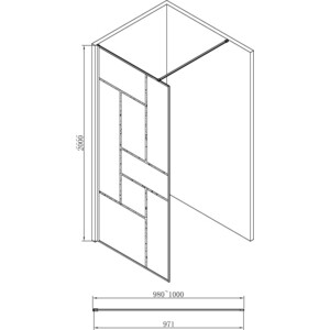 Душевой уголок Abber Immer Offen 100х90 с поддоном, прозрачный, черный (AG63100B, ST12B)