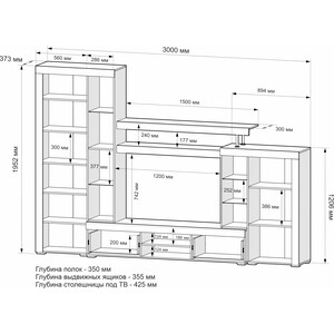 Гостиная Mebel Ars Модульная гостиная Мартин (венге цаво/дуб сонома)