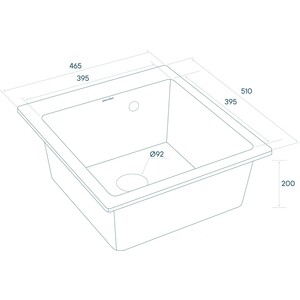 Кухонная мойка Paulmark Zemar 460х510 черная (PM104651-BL) в Москвe