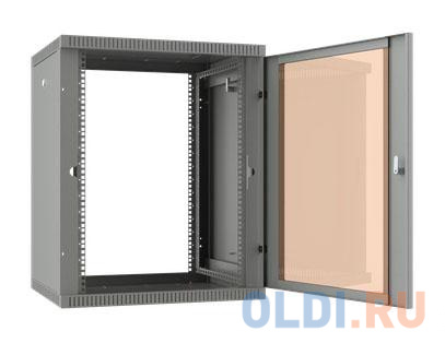 Шкаф коммутационный C3 Solutions WALLBOX 12-66 G (NT084698) настенный 12U 600x650мм пер.дв.стекл направл.под закл.гайки 130кг серый 600мм 26кг 610мм I
