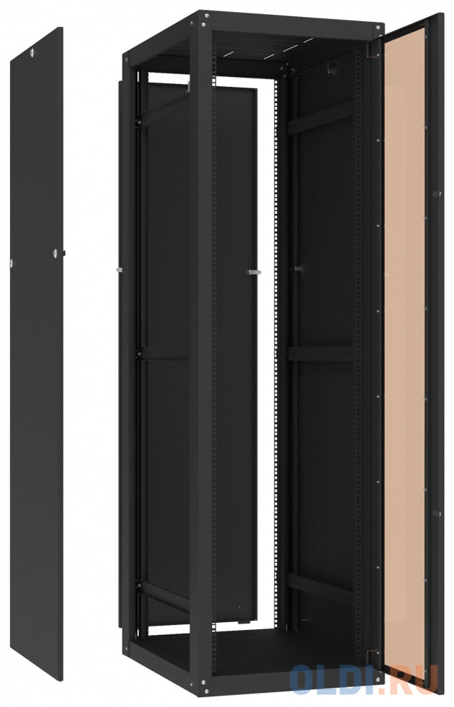 Шкаф коммутационный C3 Solutions Basic.2 18-66.GF13.SD2.BF22 B (NT565630) напольный 18U 600x600мм пер.дв.стекл задн.дв.спл.стал.лист 2 бок.пан. направ