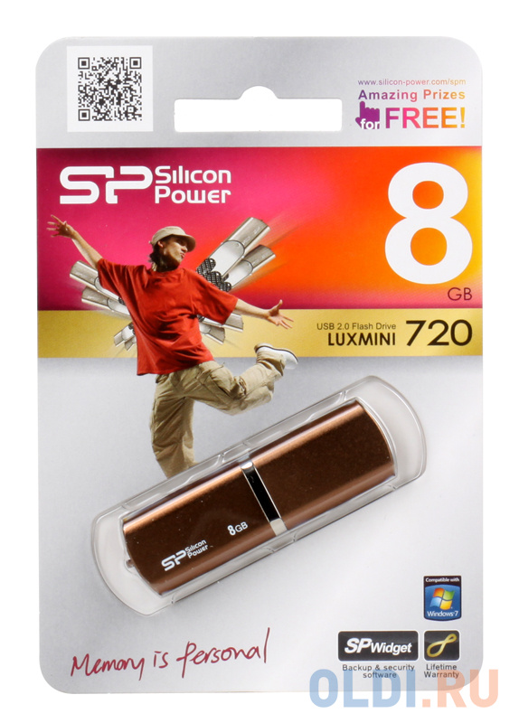 Внешний накопитель 8GB USB Drive <USB 2.0 Silicon Power LuxMini 720 Bronze (SP008GBUF2720V1Z) в Москвe