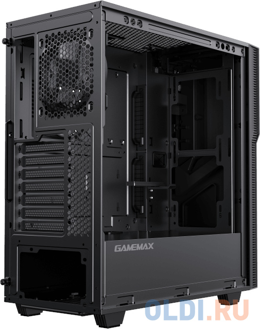 Gamemax Корпус ZORRO BLACK без БП (Midi Tower, Черный., 1*USB3.0, 1*USB Type-C, COC fan) в Москвe