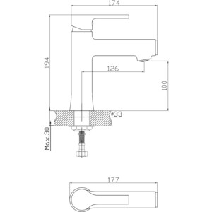 Смеситель для раковины Mixline ML22-04 хром (4610211000438)