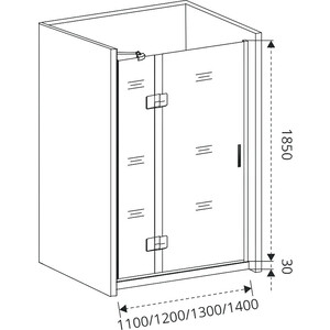 Душевая дверь Good Door Saturn WTW 140x185 правая, прозрачная, хром (WTW-140-C-CH-R)