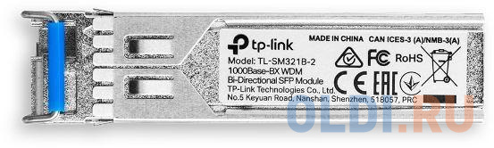 1000Base-BX WDM Bi-Directional SFP module, TX: 1310 nm and RX: 1550 nm, 1 LC Simplex port , up to 2 km transmission distance in 9/125 ?m SMF (Single-M