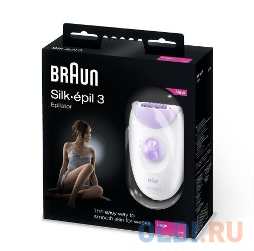 Эпилятор Braun SE3170, аккум, белый/розовый [81315016]