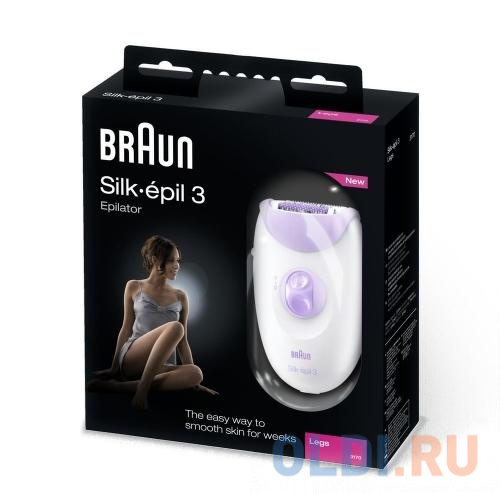 Эпилятор Braun SE3170, аккум, белый/розовый [81315016] в Москвe