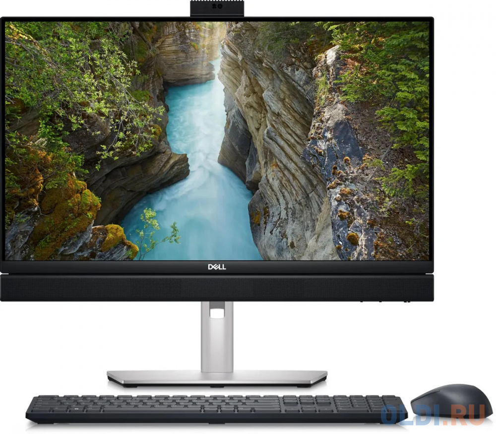 Моноблок Dell Optiplex 7410 Plus 23.8&quot; Full HD i5 13500 (1.8) 16Gb SSD512Gb UHDG 770 Linux Ubuntu GbitEth WiFi BT 240W клавиатура мышь Cam черный