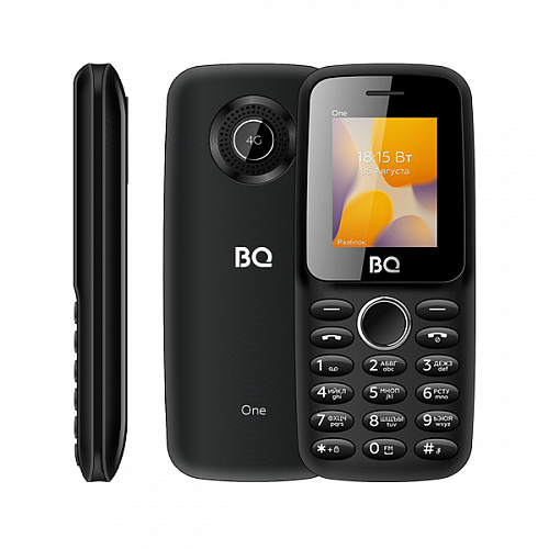 Мобильный телефон BQ 1800L One, 1.77" 160x128 QVGA, 3G/4G, BT, 2-Sim, 950 мА·ч, USB Type-C, черный