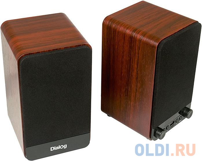 Dialog Jazz AJ-13 BROWN - акустические колонки 2.0, 2*15W RMS, Bluetooth, FM, USB+microSD reader в Москвe