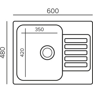 Кухонная мойка Polygran Quartz Bond 600 лен