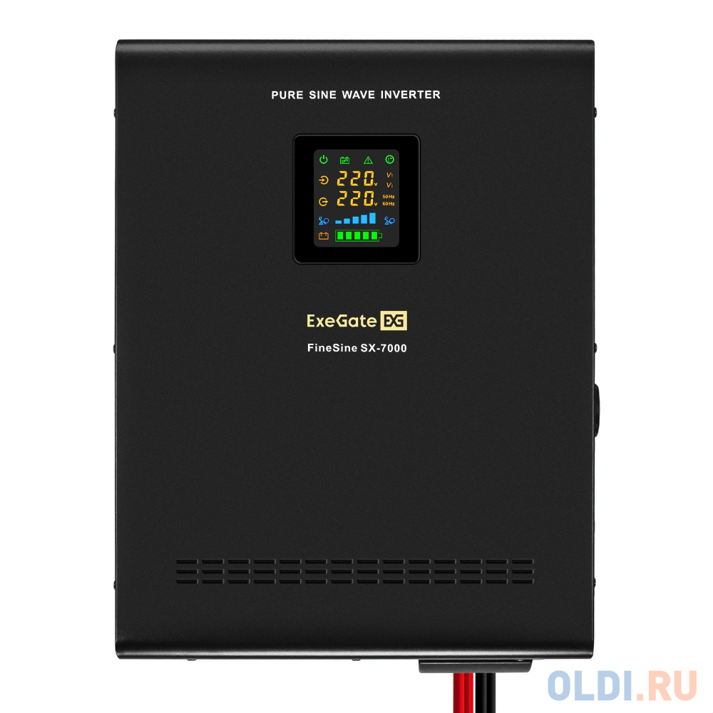 Комплект ИБП EX296005RUS + батарея 55Aч EX285652RUS 4шт (инвертор, синус, для котла, настенный) ExeGate FineSine SX-7000.LCD.AVR.2SH.T <7000VA/5000