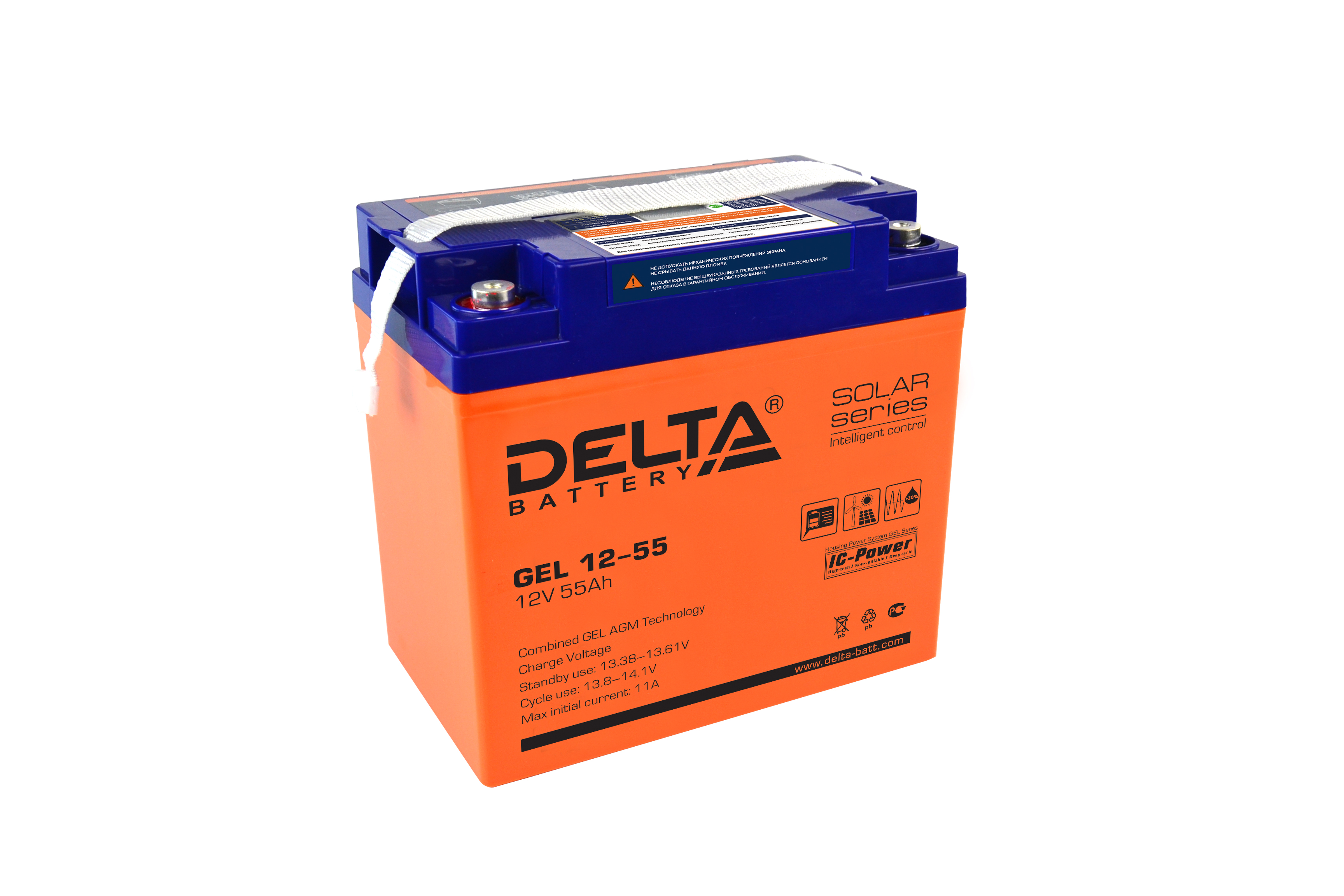 Аккумуляторная батарея для ИБП Delta GEL 12-55, 12V, 55Ah