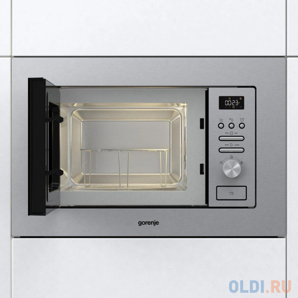 Микроволновая печь Gorenje BMI201AG1X 20л. 800Вт нержавеющая сталь/черный (встраиваемая)