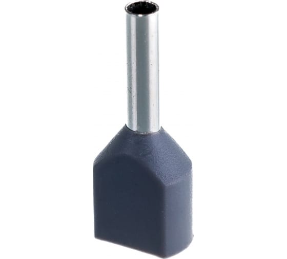 Наконечник НШВИ2 штыревой втулочный изолированный, 0.75 мм², медь, луженый, под опрессовку, серый, КВТ 0.75-8 (79462)