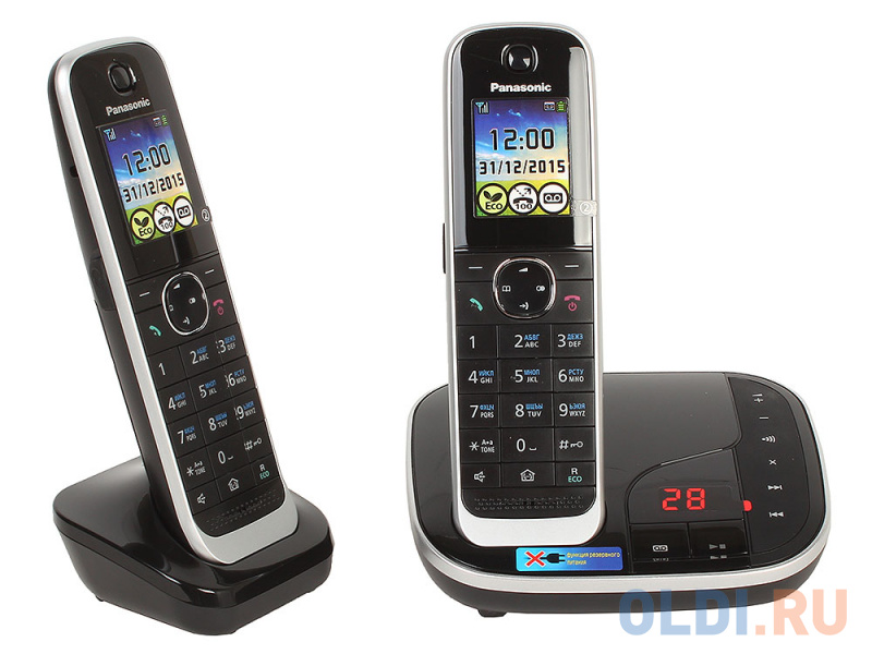 Телефон DECT Panasonic KX-TGJ322RUB АОН, Color TFT, Caller ID 50, Эко-режим, Память 250, Black-List, Автоответчик, дополнительная трубка