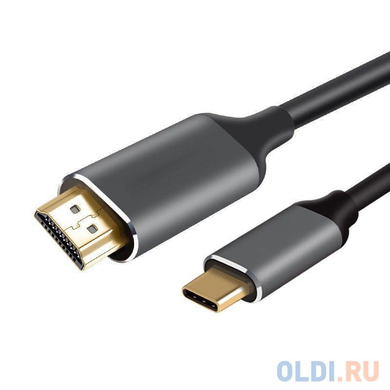 Кабель-адаптер USB 3.1 Type-Cm --> HDMI A(m) 4K@60Hz, 1.8m ,Aluminium Shell,VCOM <CU423MC-1.8M>