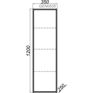 Пенал Aqwella Genesis 35x120 белый (GEN0535W) в Москвe