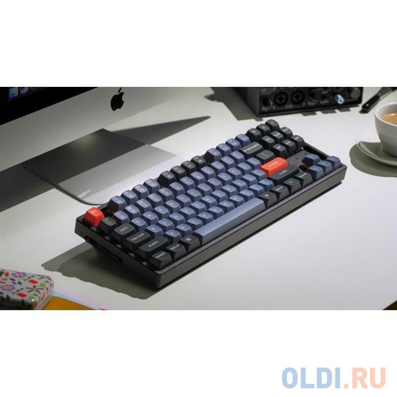 Беспроводная механическая клавиатура QMK Keychron K8 Pro, 87 клавиш, Hot-Swap, Gateron G pro Blue Switch