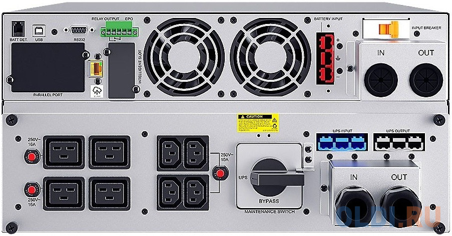 Источник бесперебойного питания/ UPS CyberPower OLS10KERT5U Online 10000VA/10000W USB/RS-232/Dry/EPO/SNMP/CloudCard/(4 IEC С13, 4 IECC19, terminal blo