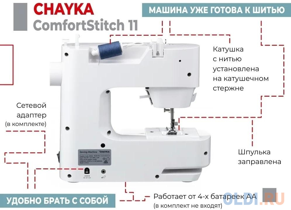 Швейная машина COMFORTSTITCH 11 CHAYKA