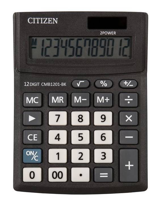 Калькулятор настольный Citizen SD-212/CMB1201BK черный (cmb1201-bk)