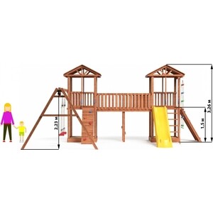 Детская площадка Капризун Спортивный городок 7 с качелями (СГ7-Р912-Р923)